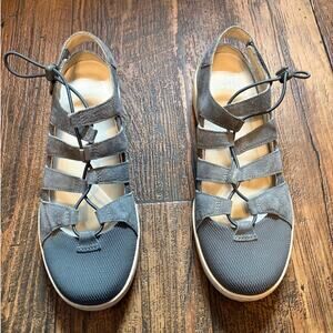 Dansko Riona Size 40 9/9.5 Comfort Elastic Suede Adjustable Bungee Sandal